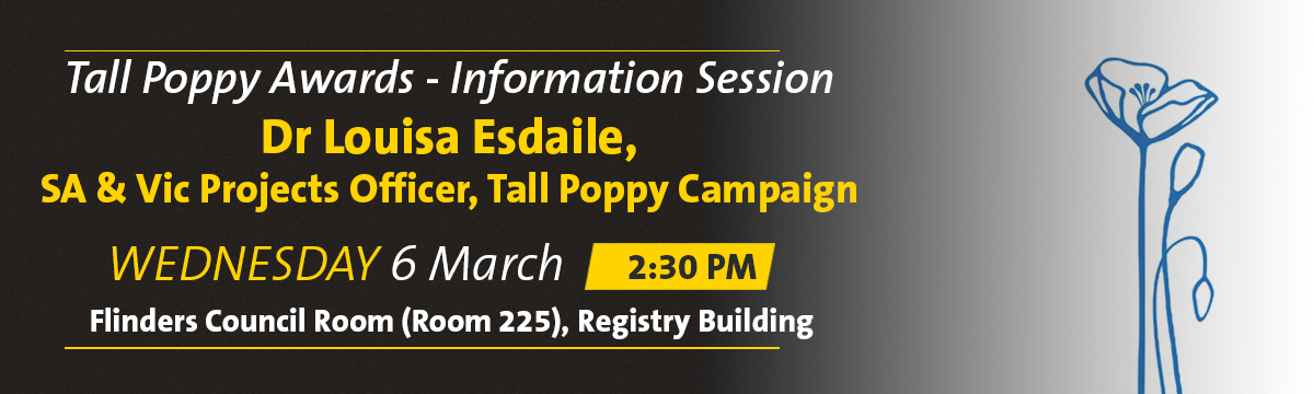 Tall Poppy Information Session banner