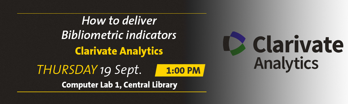 Event Banner for Clarivate Analytics sessions