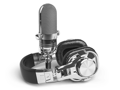 microphone and headphones