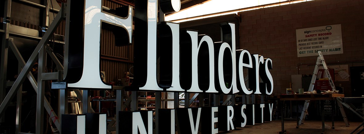 Flinders University signage