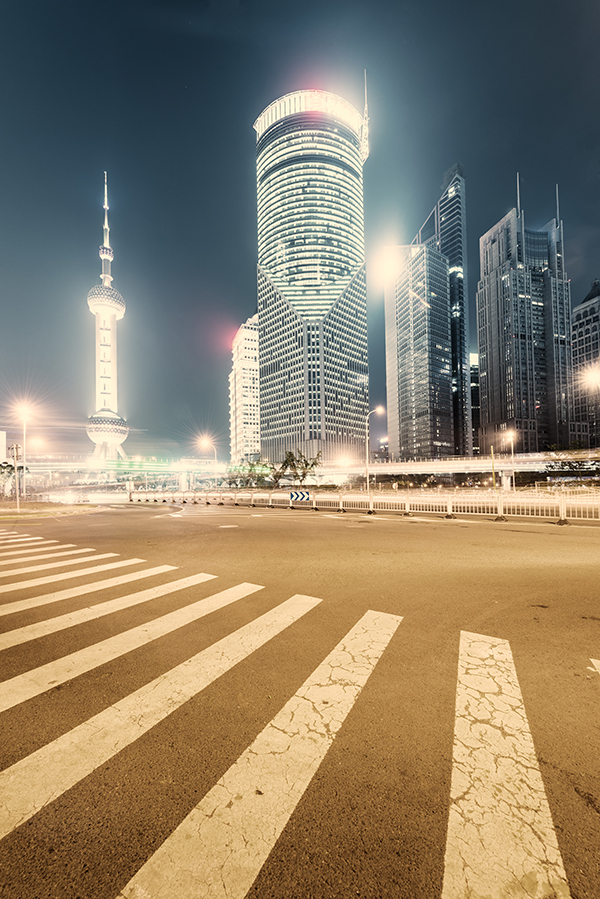 Shanghai, China at night