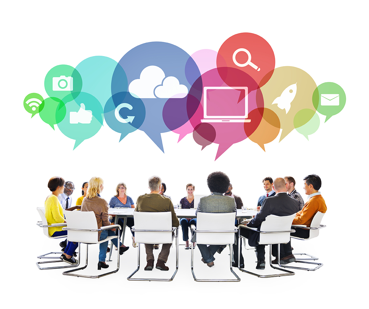 iStock image of people sitting around a table