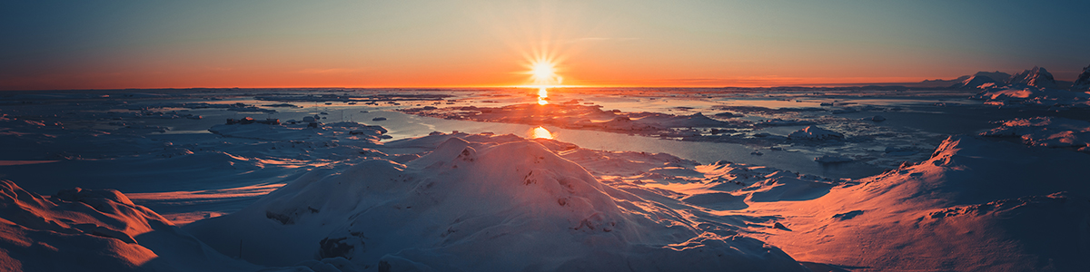 Summer Sunset in Antarctica