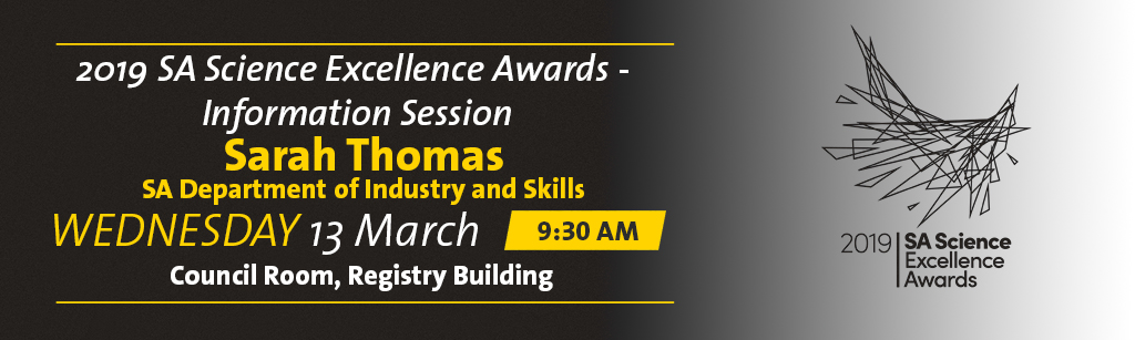 2019 SA Science Excellence Awards banner