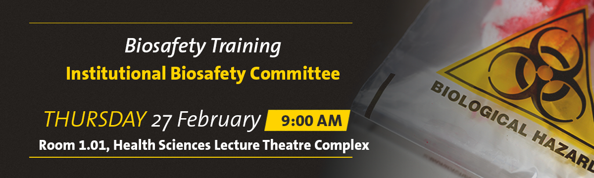 Biosafety training banner