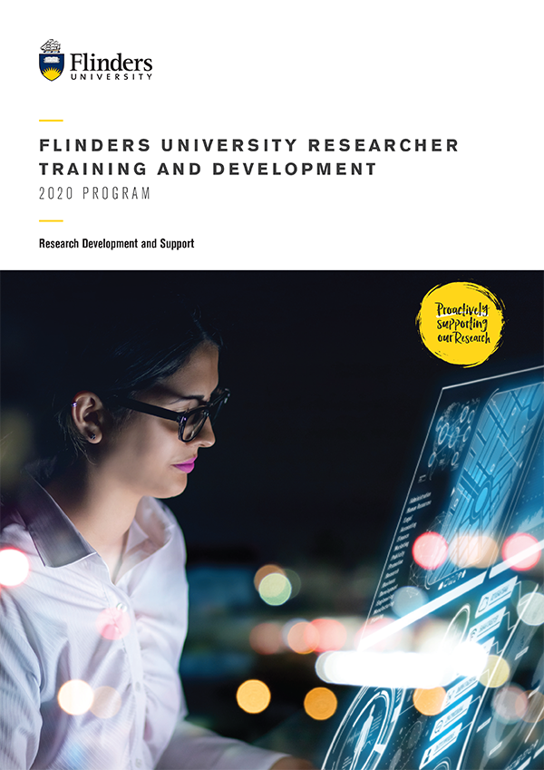 Flinders University researcher training and development 2020 program brochure